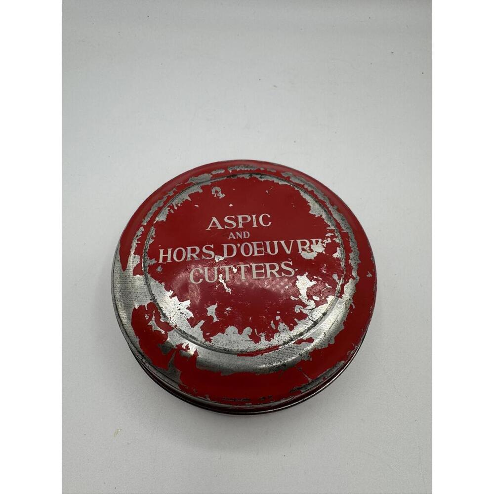 Vintage Aspic & Hors D’oeuvre Cutters Tala 1 Made In England Original Metal Tin